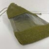 Jute Drawstring Bag with Window - Green - 6