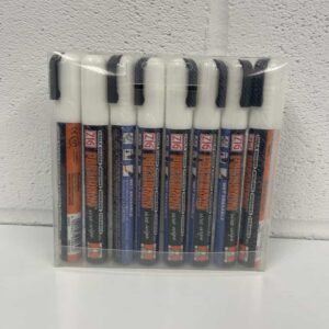 Kuretake ZIG Posterman Wet-Wipe PMA-550 Liquid Chalk Pen with 6mm Tip - White - Pack of 8